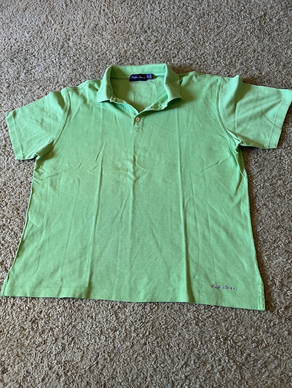Ralph Lauren Purple Label Italian Cotton Light Green Polo